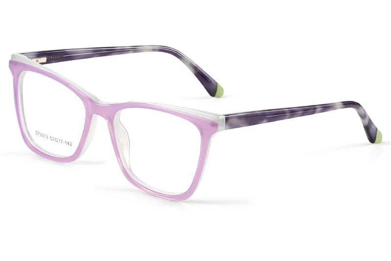 Lilac Faded Crystal with Plum Tortoise Touched by Green