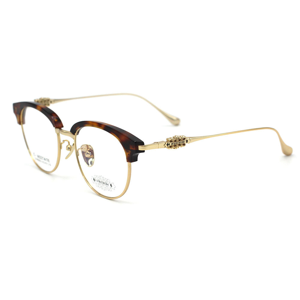 Woodgrain Tortoise with Polished Gold