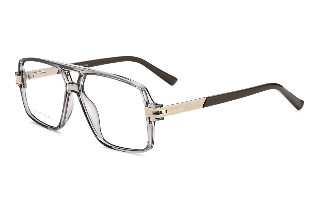 Grey Crystal with Brown and Polished Gold