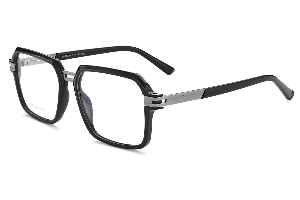 Jet Black with Polished Silver