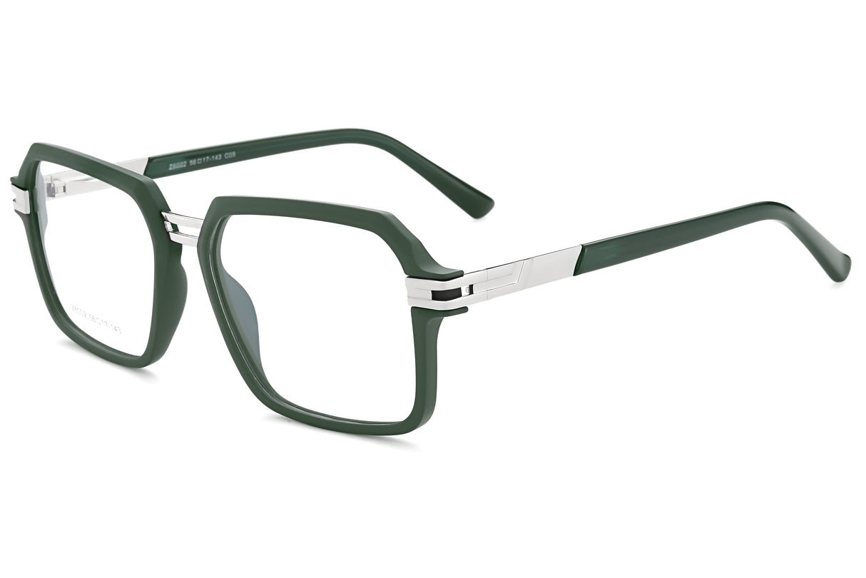 Army Green with Polished Silver