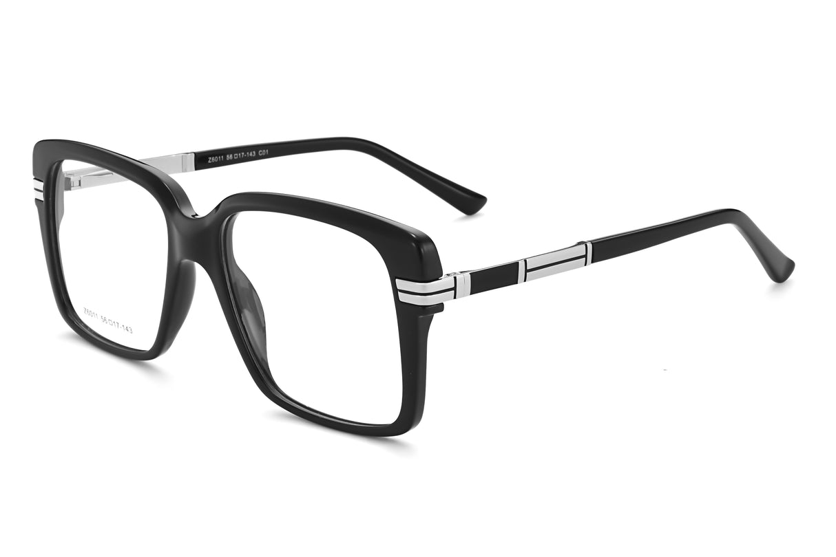 Jet Black with Polished Silver