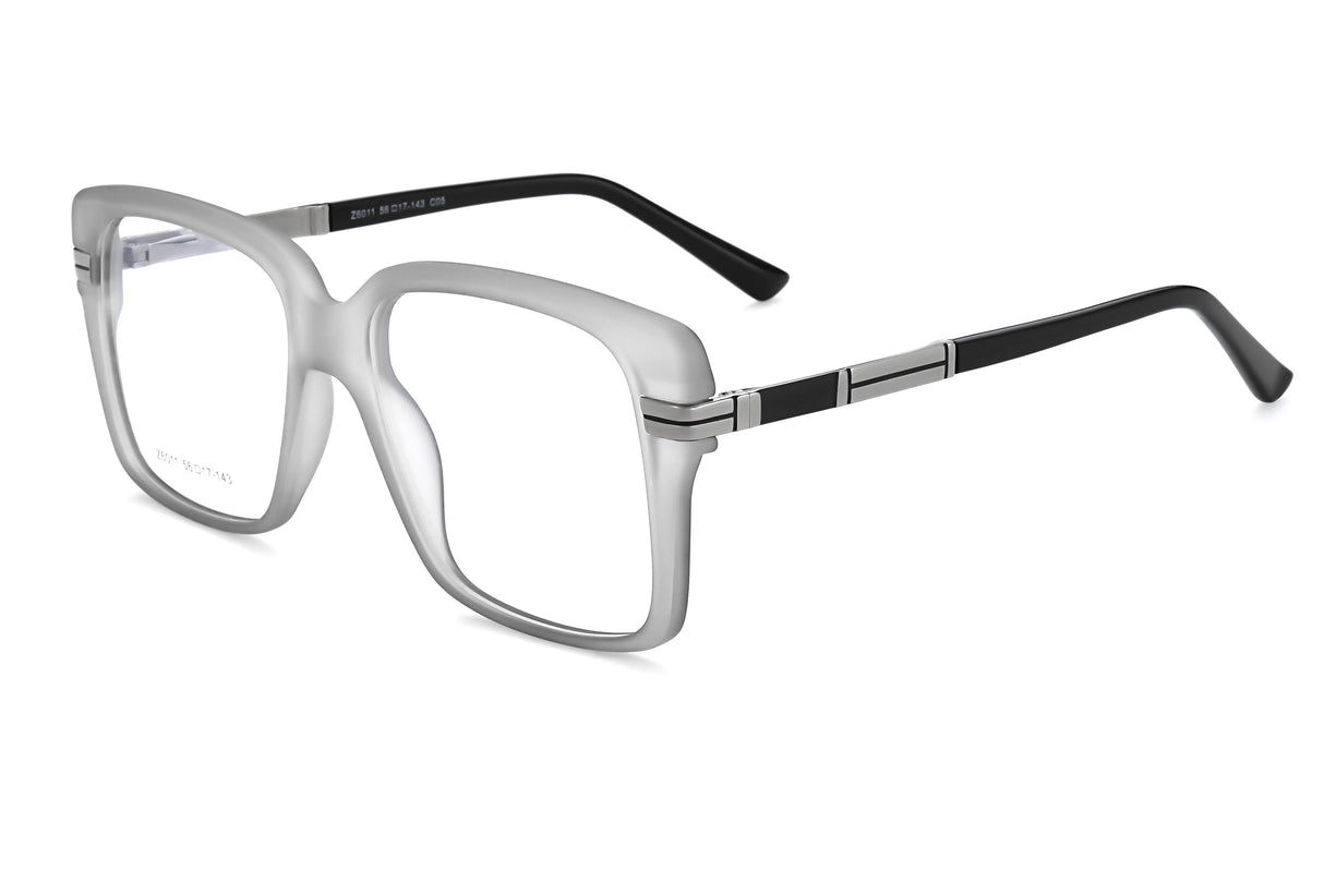 Grey smoke with Black and Polished Silver