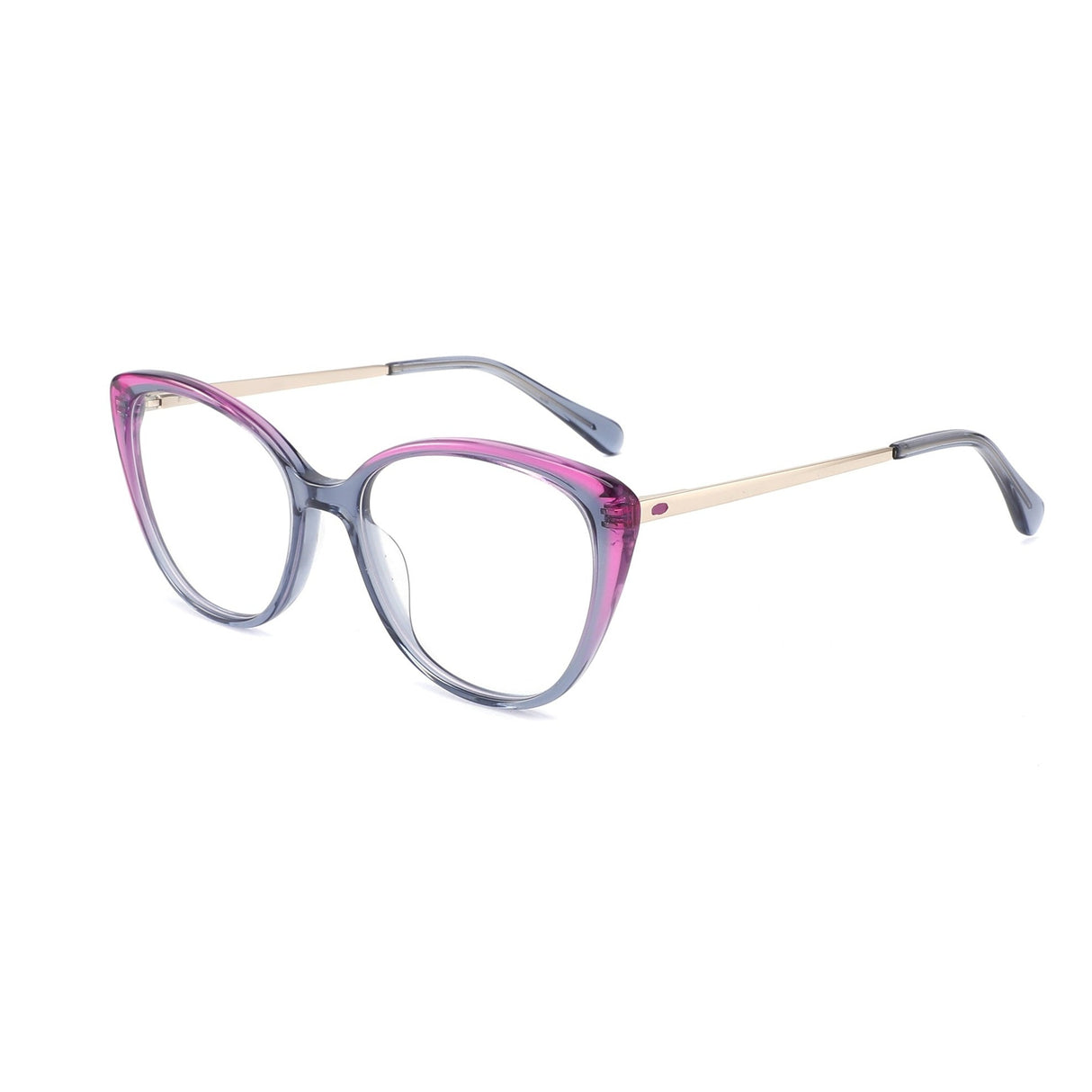 Crystal Blue Pink with Polished Gold