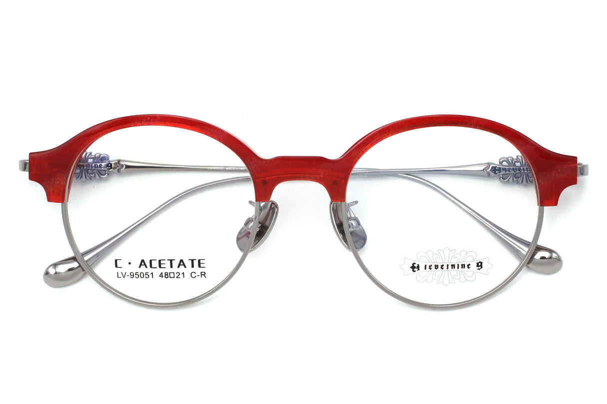 Hibiscus Crystal with Polished Silver