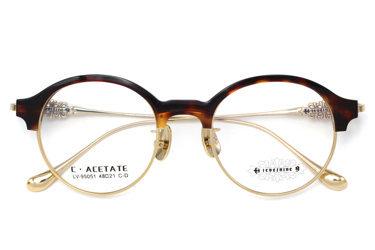 Whiskey Tortoise with Polished Gold