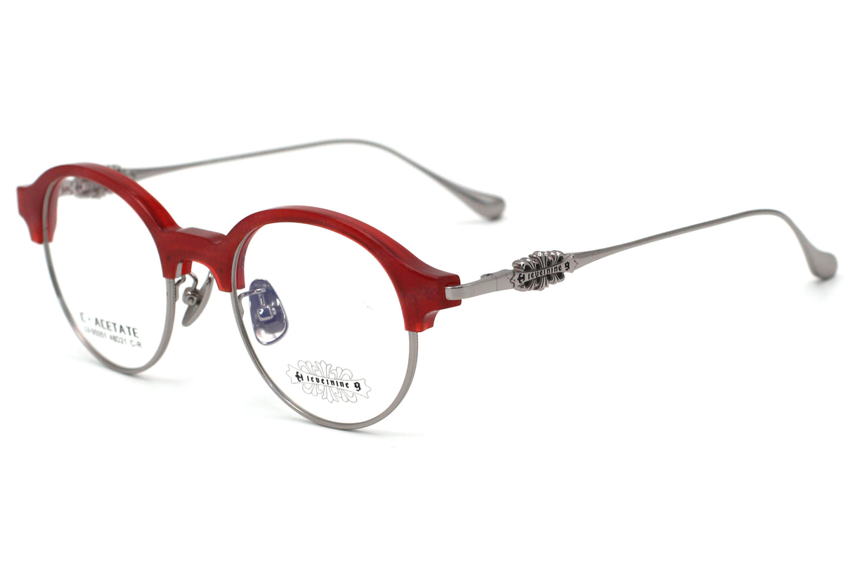 Hibiscus Crystal with Polished Silver