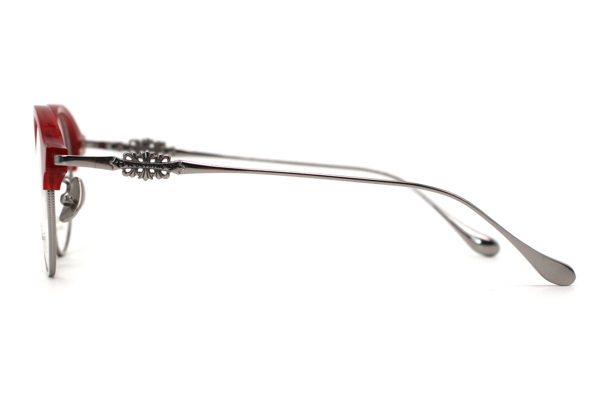 Hibiscus Crystal with Polished Silver