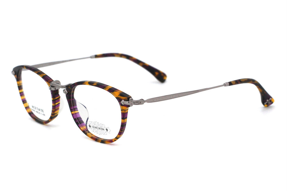 Violet Magnolia with Polished Silver