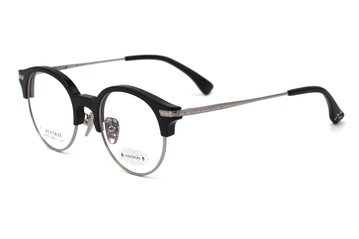 Jet Black with Polished Silver