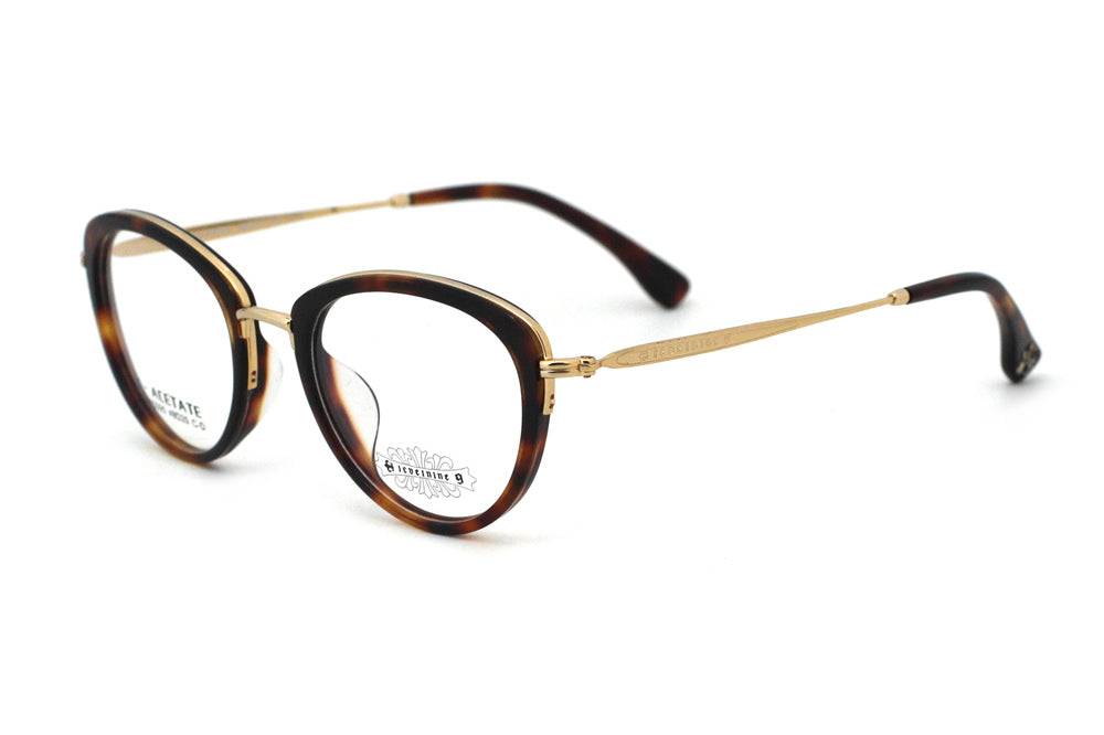 Woodgrain Tortoise with Polished Gold