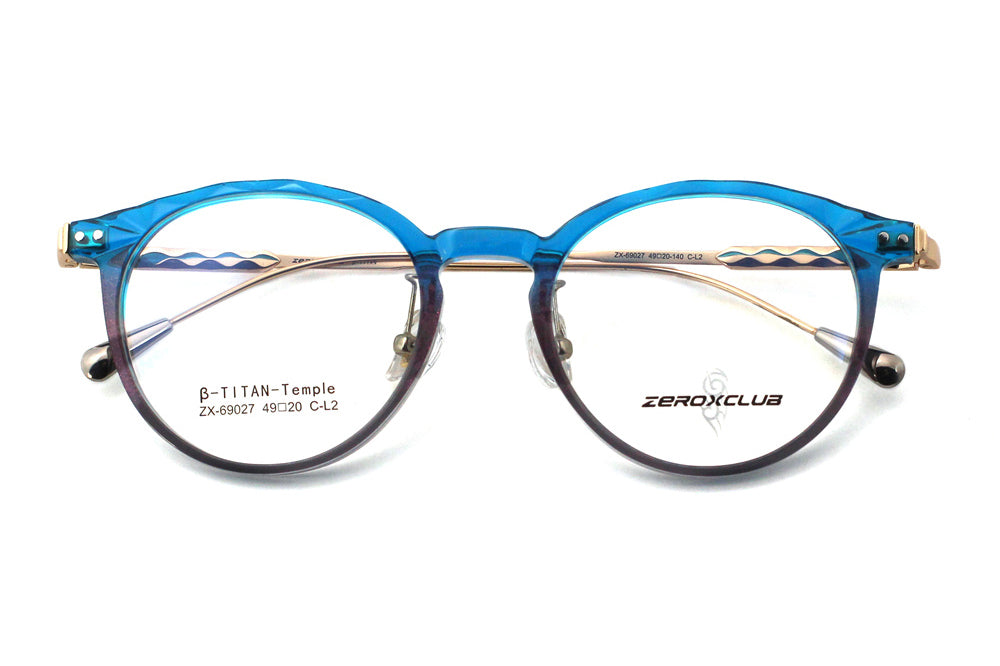 Sea blue Smoke Faded with Polished Gold