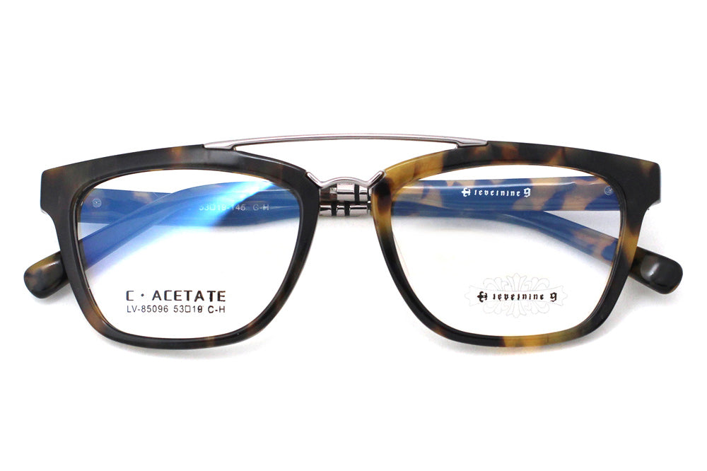 Woodgrain Tortoise with Polished Silver