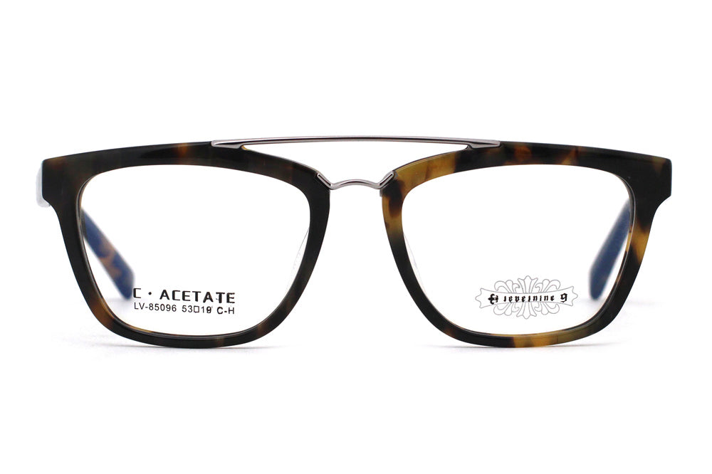 Woodgrain Tortoise with Polished Silver