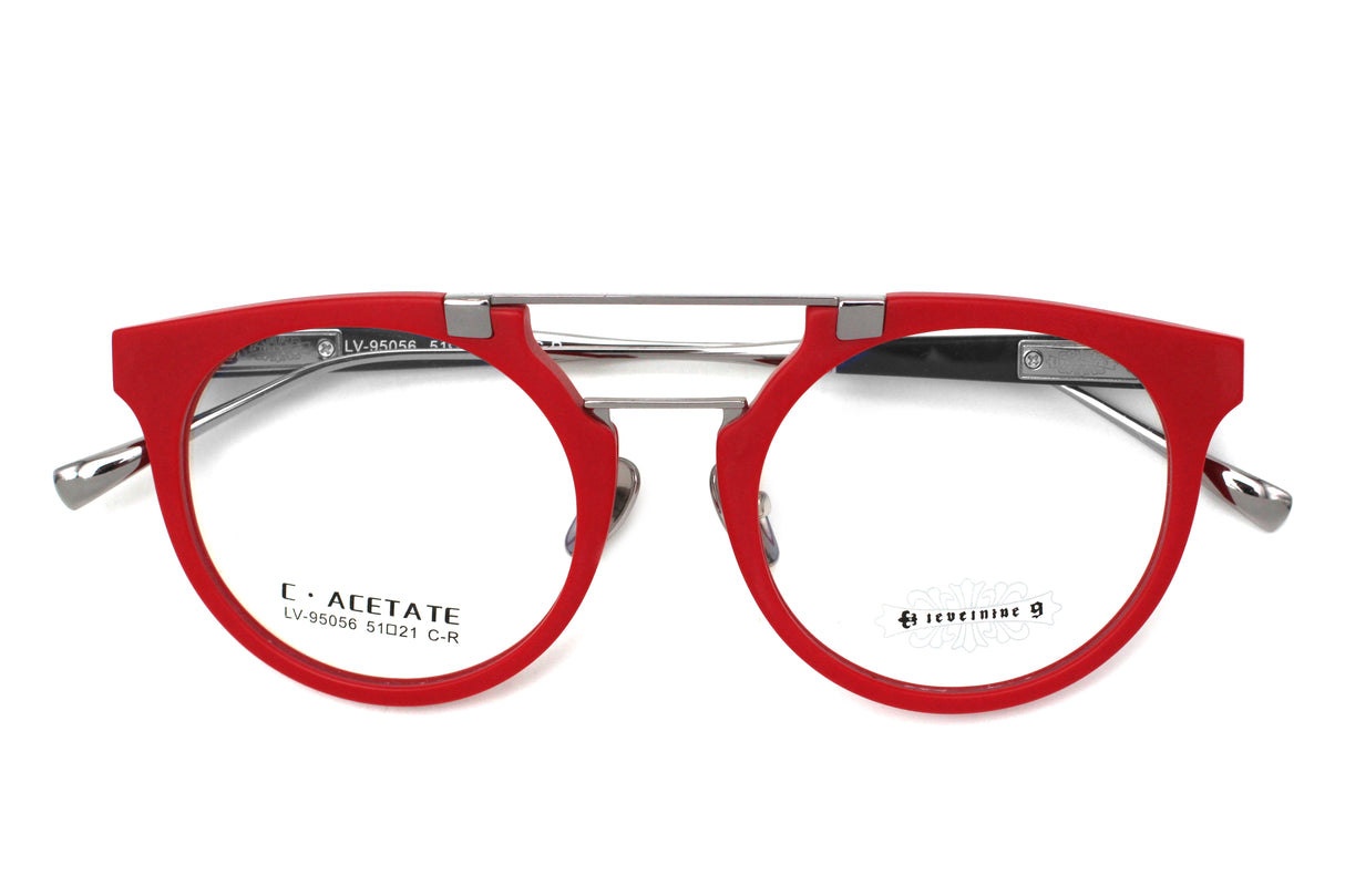 Raspberry Matte with Polished Silver