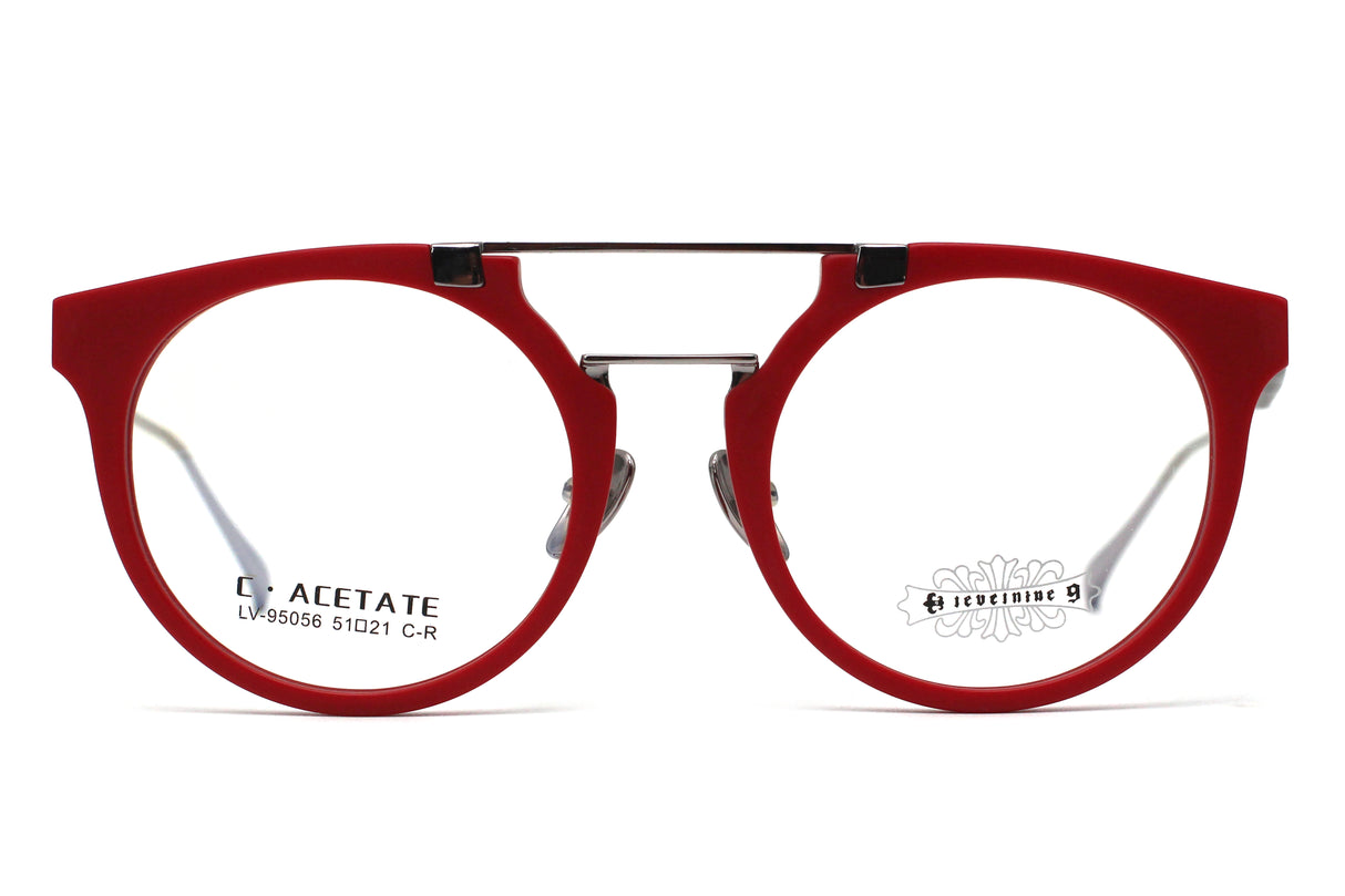 Raspberry Matte with Polished Silver