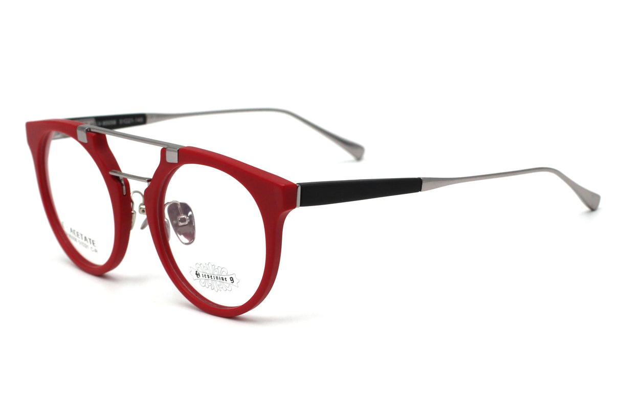 Raspberry Matte with Polished Silver