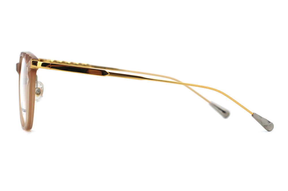 Nutmeg Crystal with Polished Gold