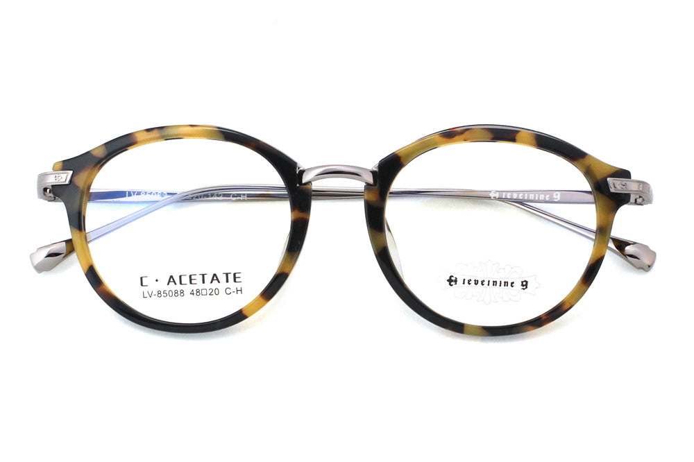 Woodgrain Tortoise with Polished Silver