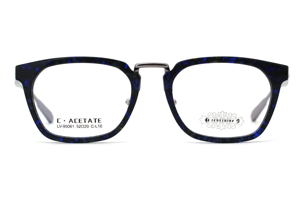 Blue Tortoise with Polished Silver