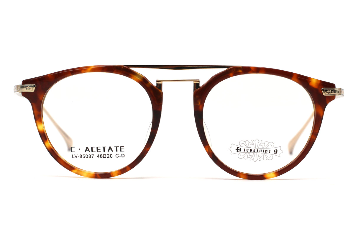 Woodgrain Tortoise with Polished Gold