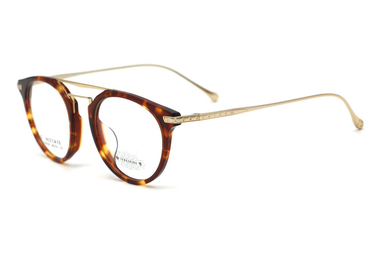 Woodgrain Tortoise with Polished Gold