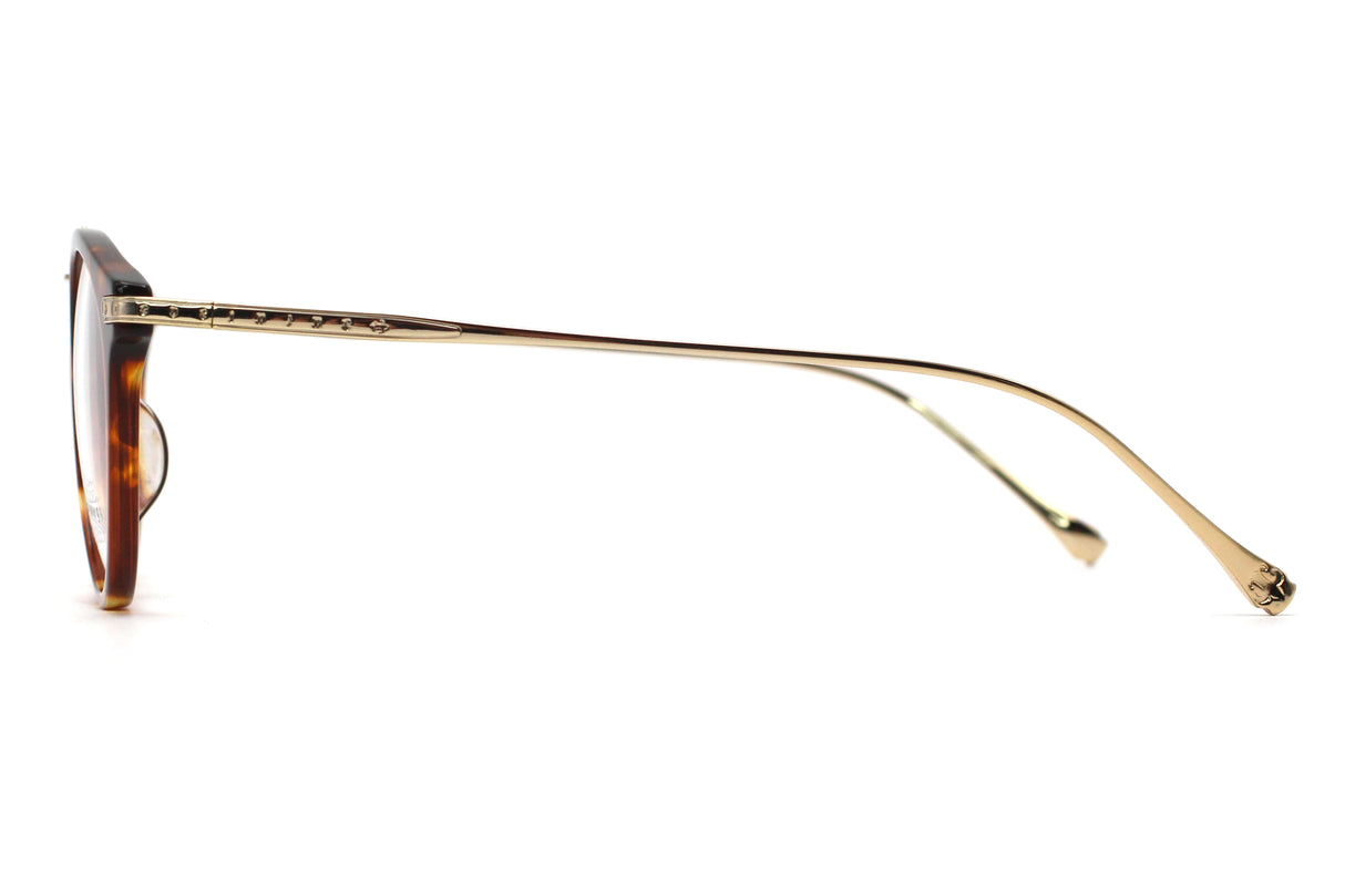 Woodgrain Tortoise with Polished Gold