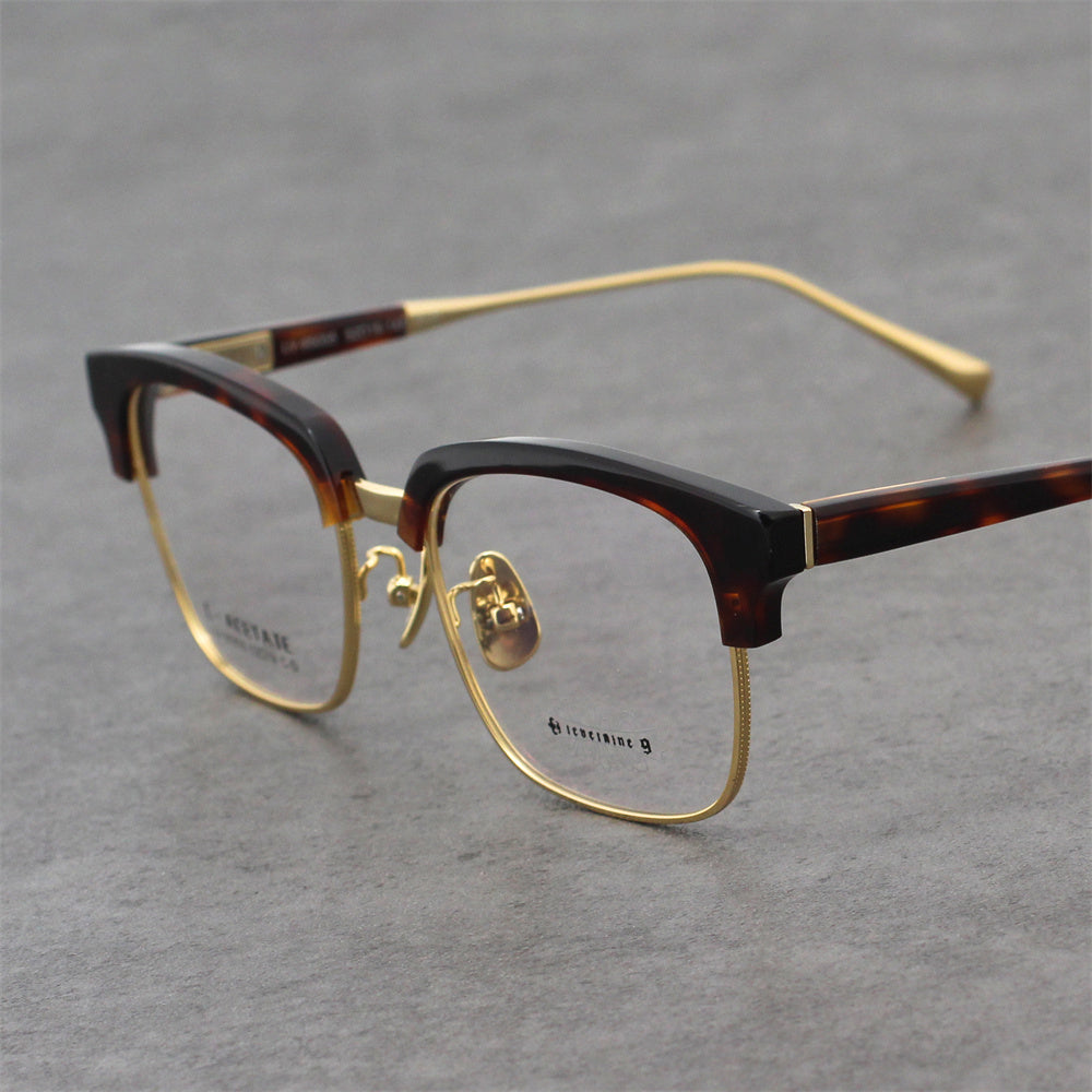 Whiskey Tortoise with Polished Gold