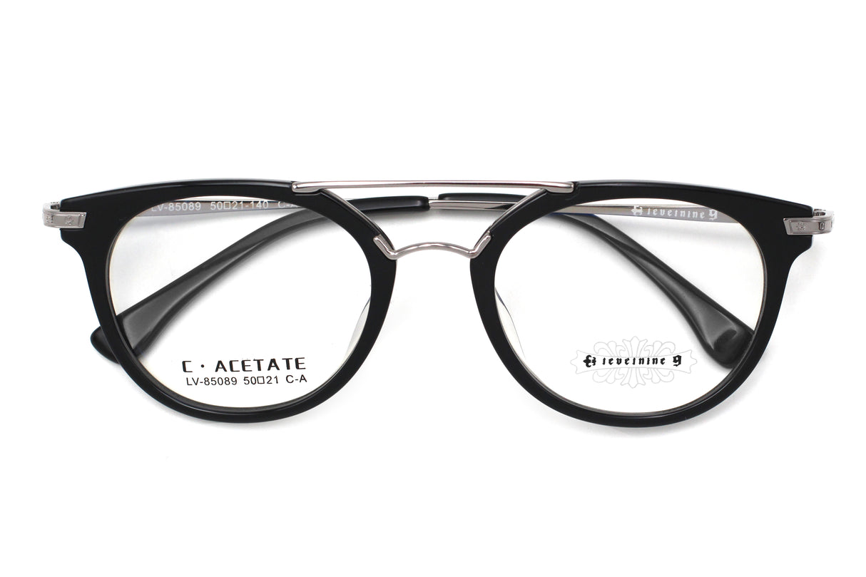 Jet Black with Polished Silver