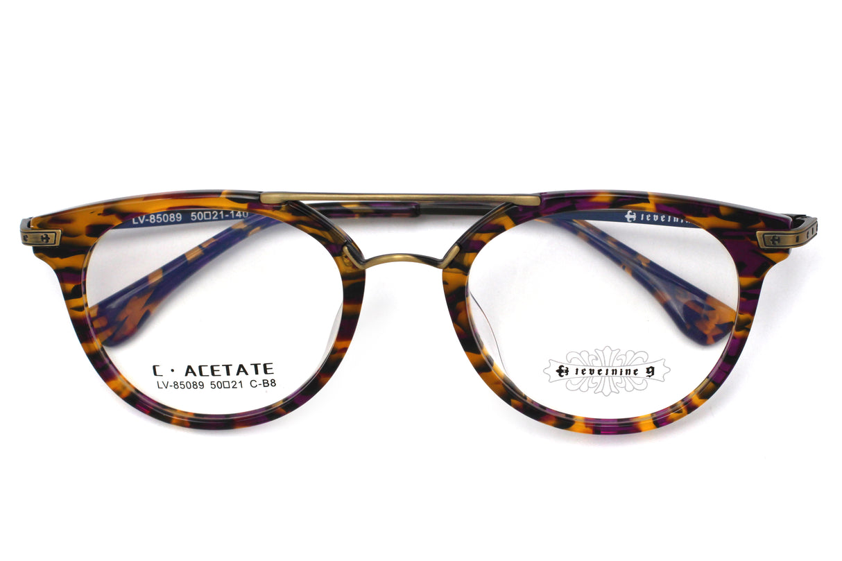 Violet Magnolia with Brushed Gold