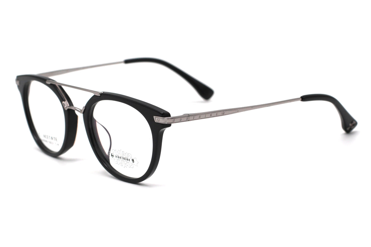 Jet Black with Polished Silver