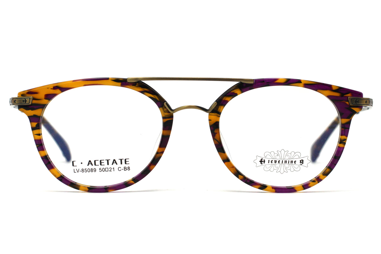 Violet Magnolia with Brushed Gold