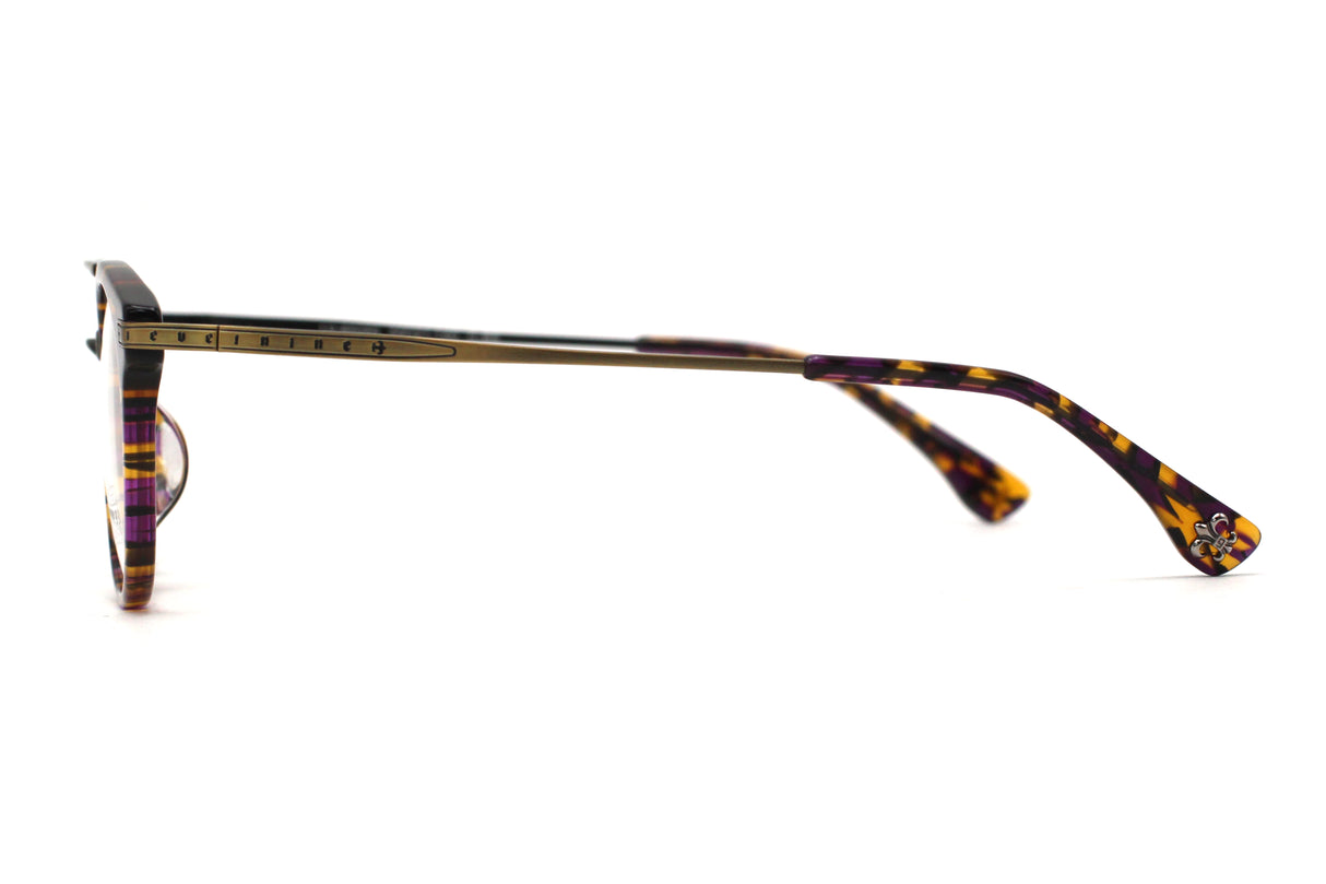 Violet Magnolia with Brushed Gold