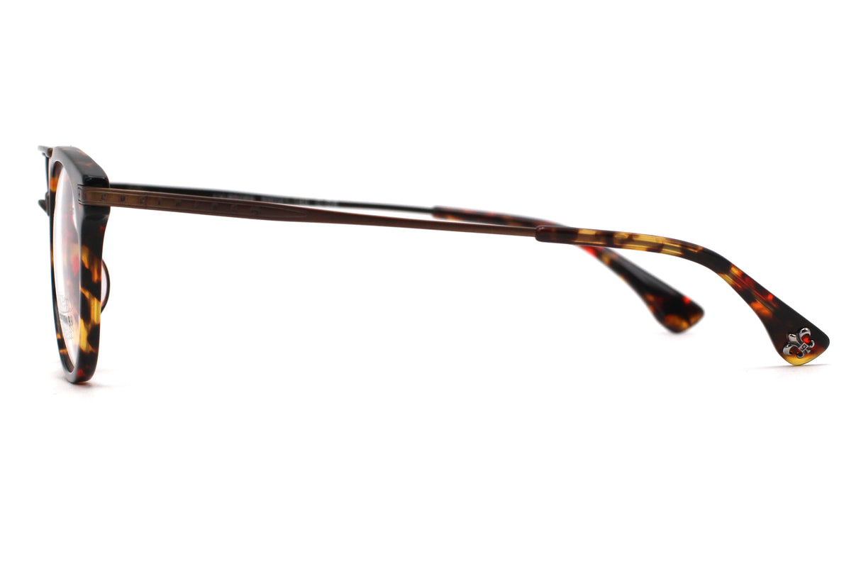 Whiskey Tortoise with Brushed Copper