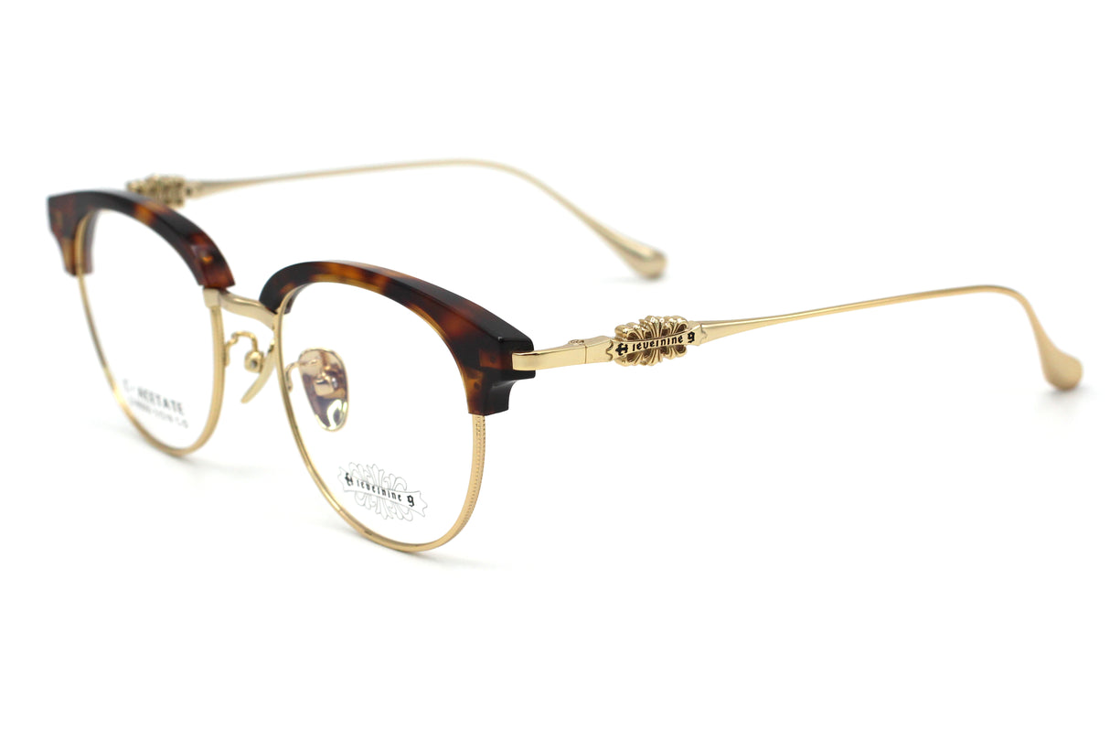 Woodgrain Tortoise with Polished Gold