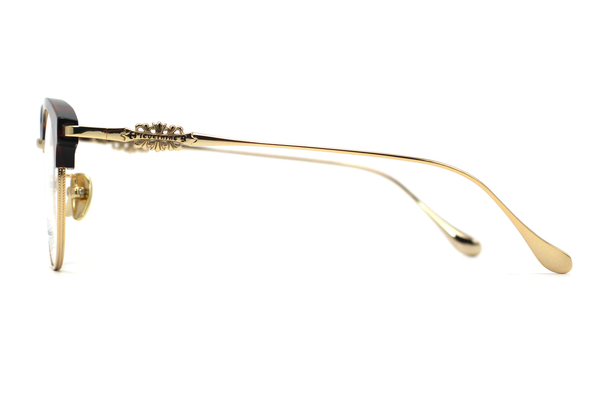 Woodgrain Tortoise with Polished Gold